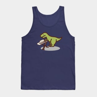 Cute T rex playing a keyboard piano; muso; band; musician; funny; dinosaur; dinosaurs; T-rex; Trex; cute; instrument; Tank Top